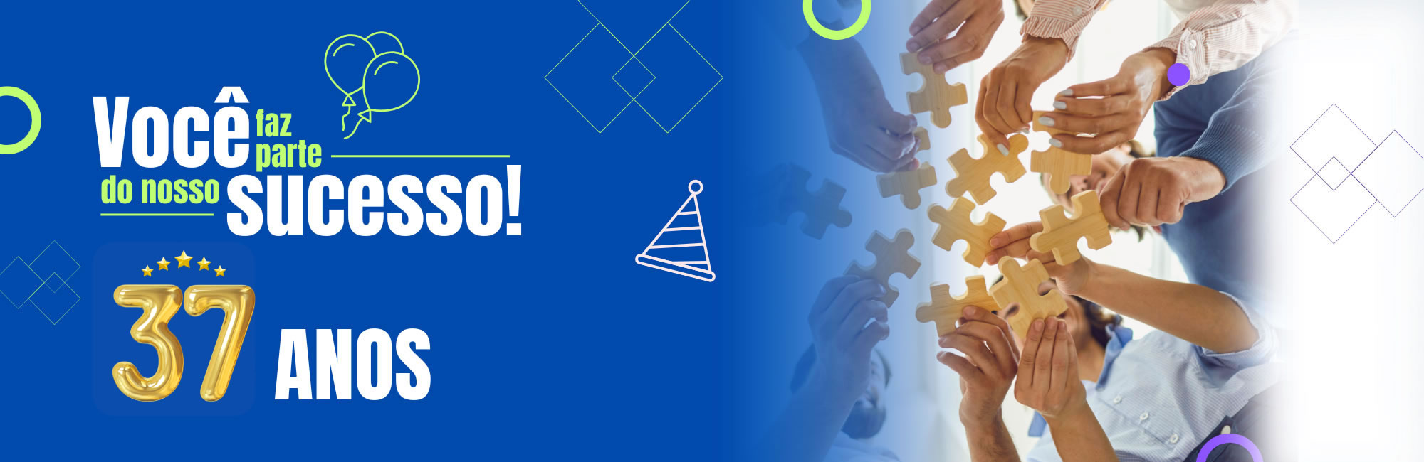 Banner 37 anos